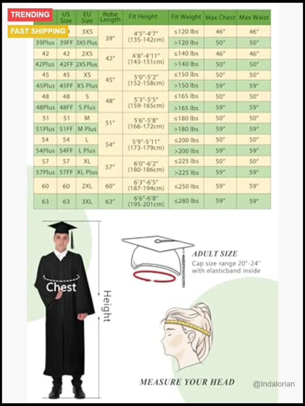 Matte Graduation Gown Cap Tassel Set with 2026 Charms